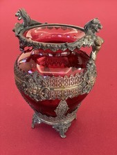 Vase Coupe Bronze Et Verre