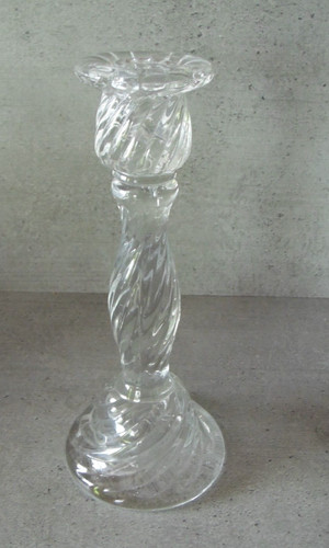 Grand bougeoir verre - bougeoir, moulé