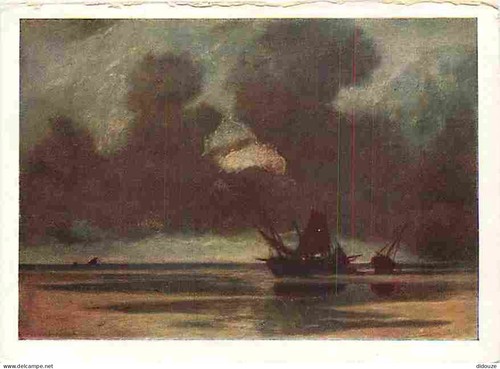 Postcard art painting - -,