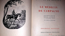 Imprimerie Nationale  - BALZAC  - LE MEDECIN DE CAMPAGNE - EX  NUMEROTE  1958