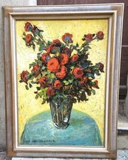 Les roses rouges par Fernand VAN DEN BUSSCHE