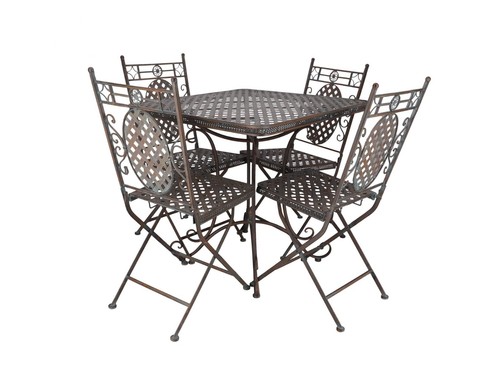 Set table chaises fer - set,