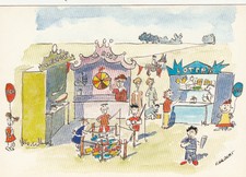 Carte postale FÊTE FORAINE FÊTES KERMESSE LOTERIE pêche aux canards