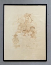 Dessin Kanak, Encre Brune