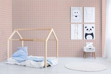 Papier Peint Avec Motif En Réseau Dessiné – Rose, Blanc