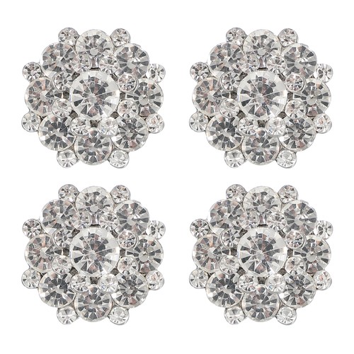 Boutons métal à strass - boutons,