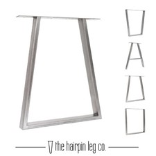 2 x pieds de table section boîte industrielle + protecteurs de sol, vis et guide GRATUITS.