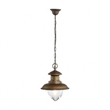 Suspension En Laiton Avec Verre Marina Lumière 30 Cm Pour Extérieur Portique