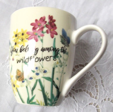 TASSE THE  EN CERAMIQUE DECOR  MA PETITE FLEUR SAUVAGE