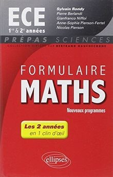 Formulaire maths ece 1re 2e - ece,