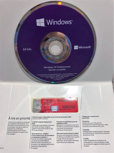 Windows pro dvd 64bits - 10,