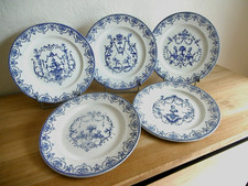 CINQ ASSIETTES PLATES FAIENCE