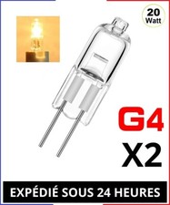Lot De 2 Ampoules Halogènes G4 20W 12V 2900 K 2 Broches Pour Hotte Cuisine Salon