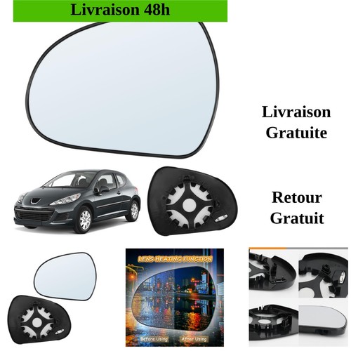 Verre rétroviseur gauche - verre,
