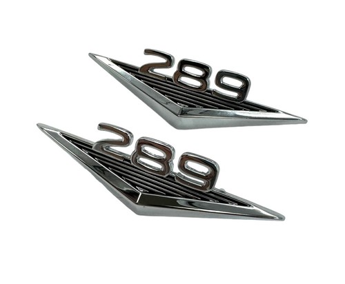 Pair chrome 289 fender - fender, emblems