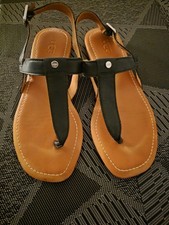 Sandales Femme Cuir Noire UGG