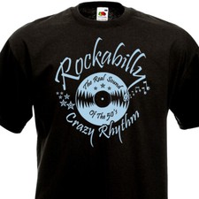 T-shirt ROCKABILLY Rock'n'Roll Big Beat Cats Teddy Boy Crazy Cavan Matchbox Jets