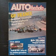 AUTO HEBDO 479 audi 80 gte vw jetta gt f1 gp france 1985 rally nouvelle zelande 