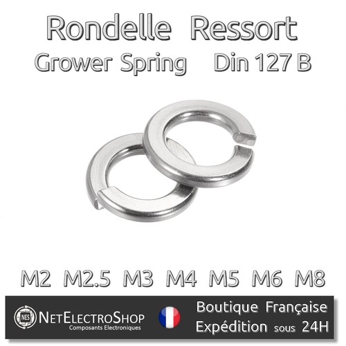 Rondelle ressort grower inox - rondelle,