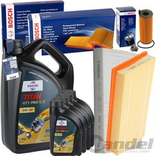 Bosch Filtres + fuchs C3 5W30 Huile Convient pour 3.0 + V6 Tdi Audi Q7 4L VW