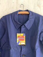 Vintage DEAD STOCK French BLEU DE TRAVAIL jacket WORK WEAR INDIGO BLUE c1950