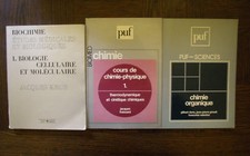 Lot 3 livres chimie biochimie