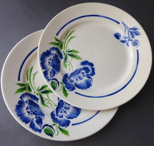 Assiettes plates faïence - plates,
