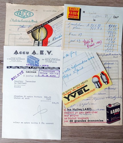 Lot 5 factures - ●, de