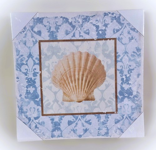 Tableau toile cadre coquillage - toile,