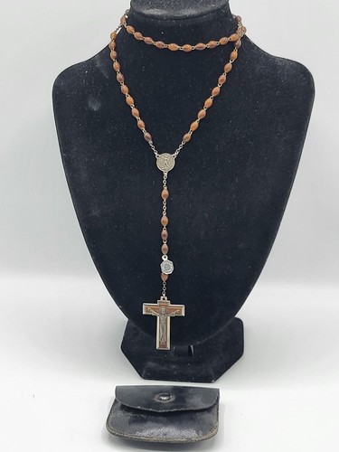 Chapelet ancien perles - , marron