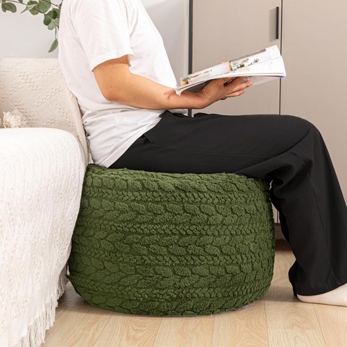 Round pouf ottoman 20 - round,