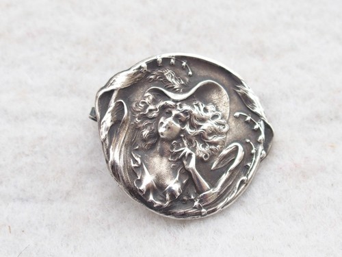 Art nouveau belle - art, broche