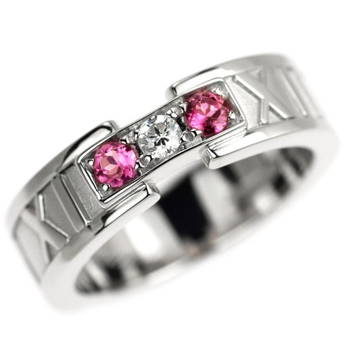 Bague diamant tourmaline - , rose