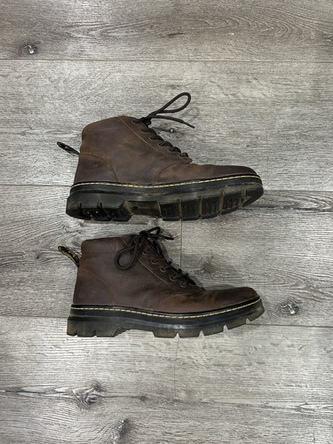 Brown boots martens leather - boots, dr