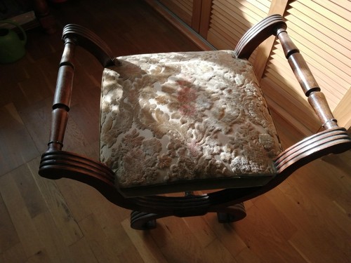 Paire tabourets curule vert - tabourets,