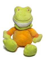 Doudou grenouille orange vert