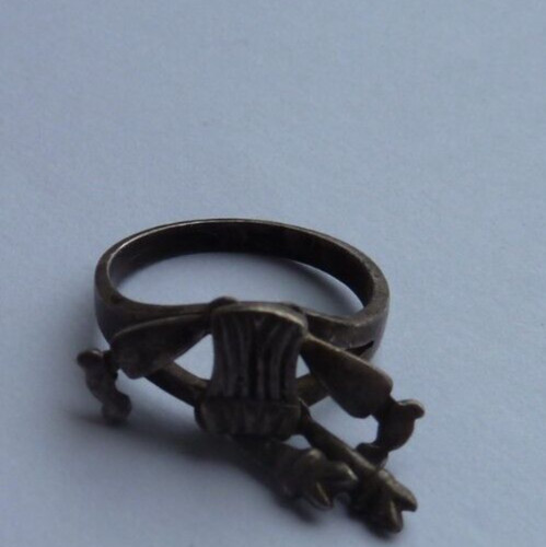 Belle bague argent orné - en,