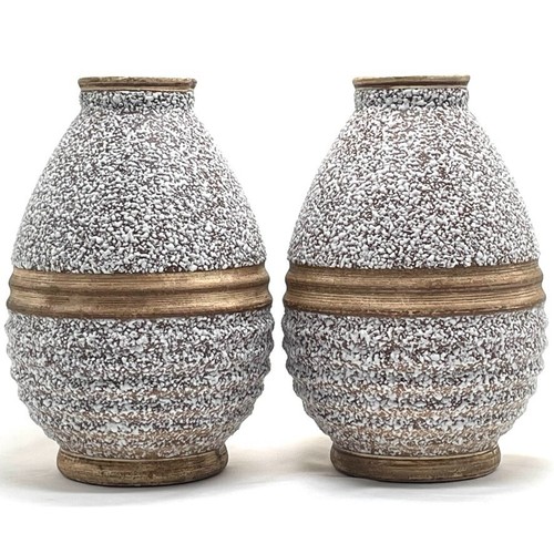 Paire vases émail - Émail, crispé