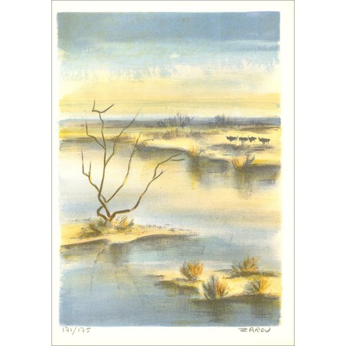 Zarou lithographie originale - -,
