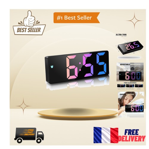 Réveil numérique led - 6,7'',