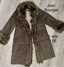 Jean Bourget 6 Ans Fille : MANTEAU  Beige Effet Peau Retourne  HIVER