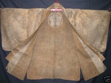 Hanten manteau de samouraï cuir de cerf edo 