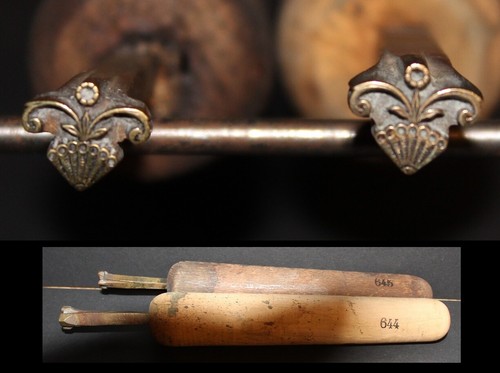 Pair small gilding irons - small,