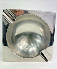 CENDRIER ARGENTE MODERNISTE