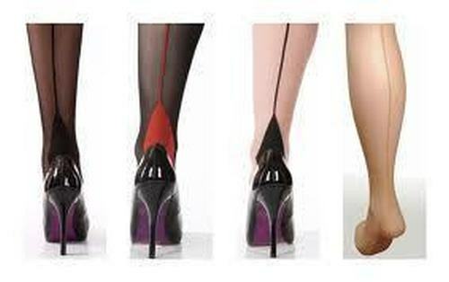Couture collant talon cubain - &,