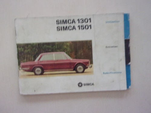 Simca 1301 1501 livret - 1501,