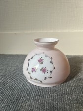 ABAT JOURS GLOBE DE LUSTRE LAMPE VERRE OPALINE ROSE AUX ROSES