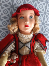 Poupée ancienne tête papier