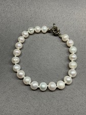 BRACELET DE PERLES D’EAU DOUCE RONDE BAROQUE . BIJOU , Perles De Culture