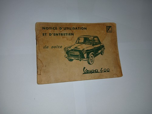 Vespa 400 manuel notice - 400,
